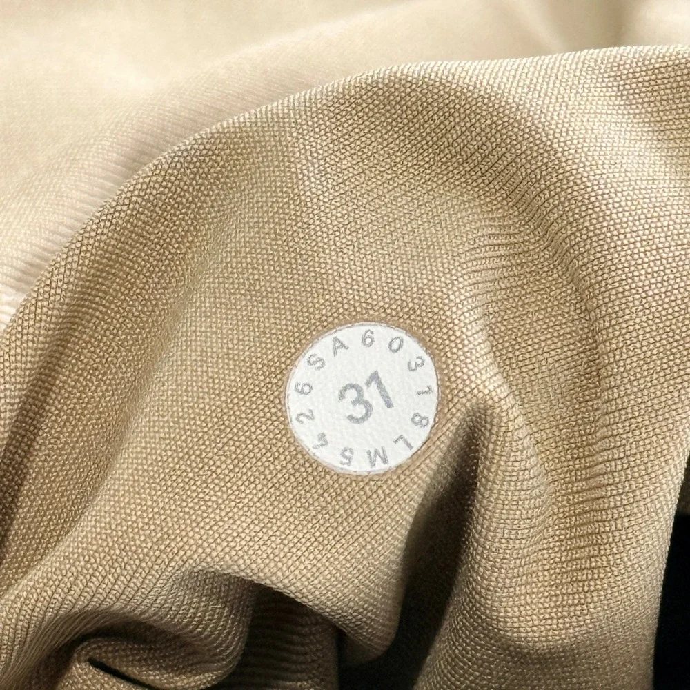 Lululemon Commission Pant Slim Mens sz 31 32x28 Tan Warpstreme Chino Preppy